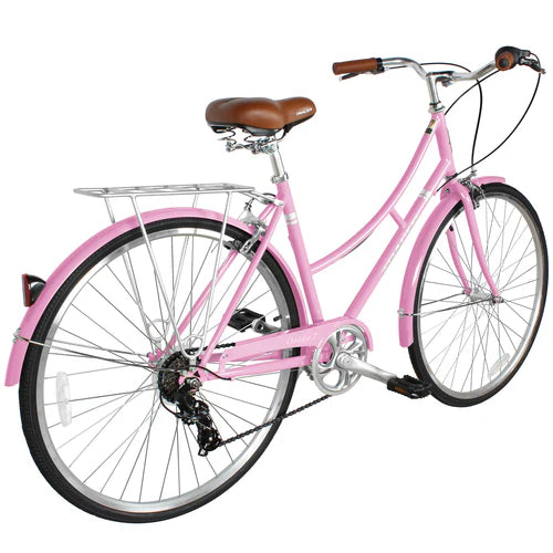 Tracer Osaka 700C 7 Speed Hybrid City Bike with Moon-Type Handlebar for Women - Chico USA, Inc.