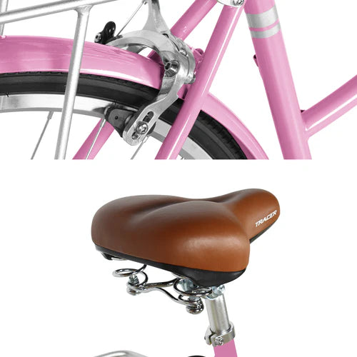 Tracer Bikes Osaka 700C 7 Speed Hybrid City Bike with Moon-Type Handlebar for Women - Chico USA, Inc.