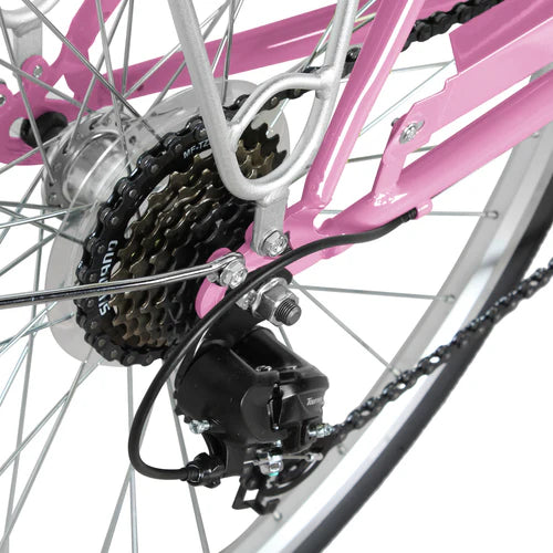 Tracer Bikes Osaka 700C 7 Speed Hybrid City Bike with Moon-Type Handlebar for Women - Chico USA, Inc.