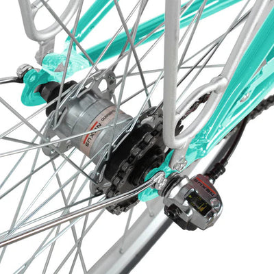 Tracer Bikes | Tracer Osaka 700C Internal 3-Speed Hybrid City Bike for Women with Back Rack |  Chico USA, Inc. 