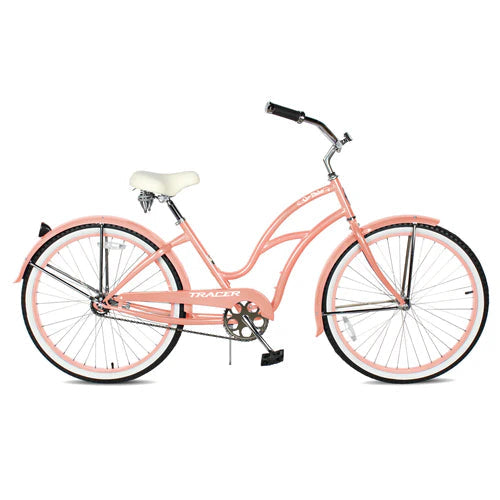 Tracer Bikes | Tracer TAHA 26" Female Beach Cruiser Coaster Brake Bike with Alloy Rims and Fenders 1 Speed |  Chico USA, Inc. 