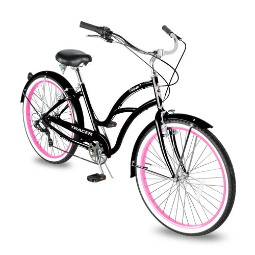 Tracer Bikes | Tracer TAHA 26" Women's Beach Cruiser Bike with Shimano 7-Speed and Alloy Rims |  Chico USA, Inc. 