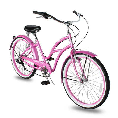 Tracer Bikes | Tracer TAHA 26" Women's Beach Cruiser Bike with Shimano 7-Speed and Alloy Rims |  Chico USA, Inc. 