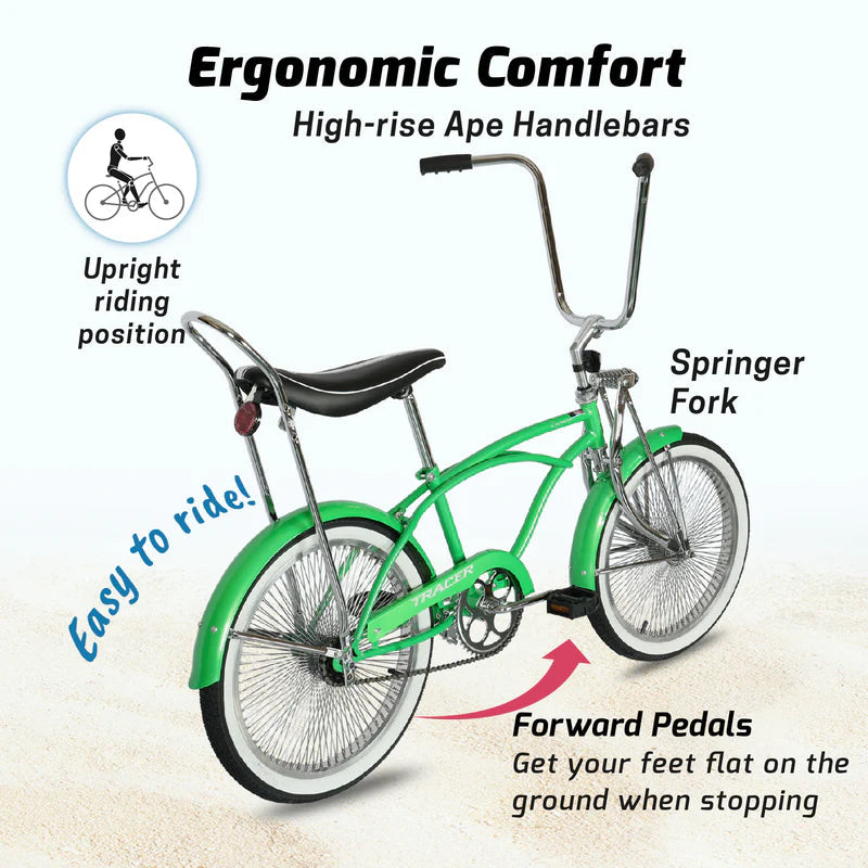 Tracer Bikes Tamron Classic Beach Cruiser Single Speed, 140H Rims