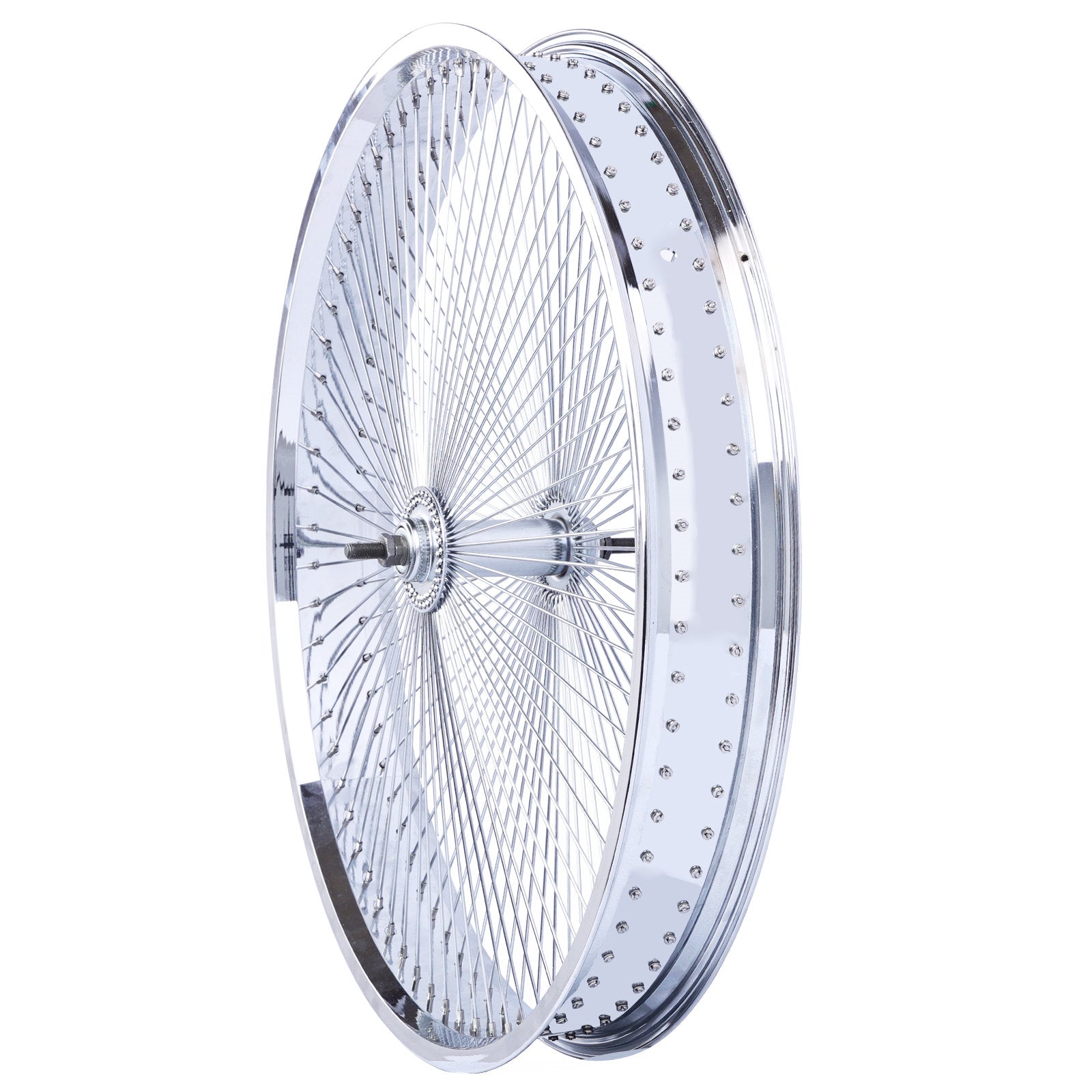 Chico WH-TH7526140C-CP Lowrider 26"*3" Coaster Brake Alloy Chrome Fat Rims Wheel Set - Chico USA, Inc.