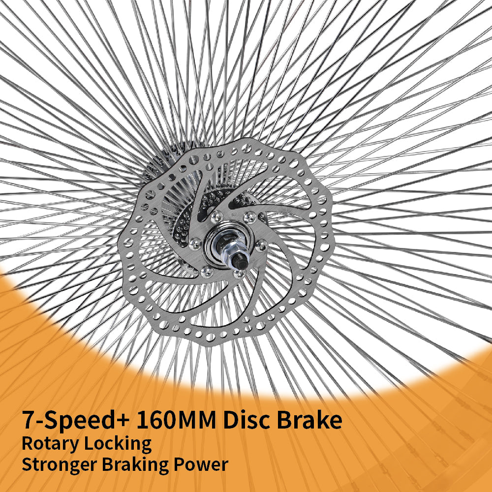 Chico WH-TR7529140D-F/R-PL Fat Rims Wheel Set for 29"*3" with 7-speed Disc Brake