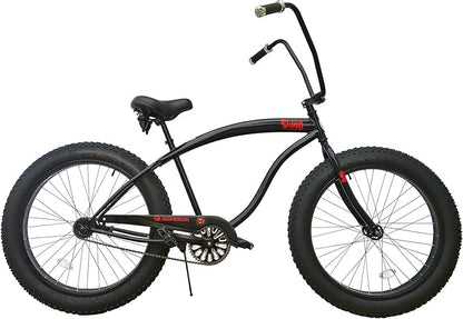 Chico Slugo A Male 26" Beach Cruiser Bike with 1-Speed Disc Brakes and FAT Tires - Chico USA, Inc.