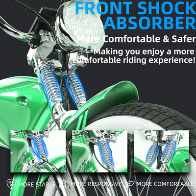 Tracer Twenty5 DS 500W Chopper Cruiser E-Bike - Chico USA, Inc.