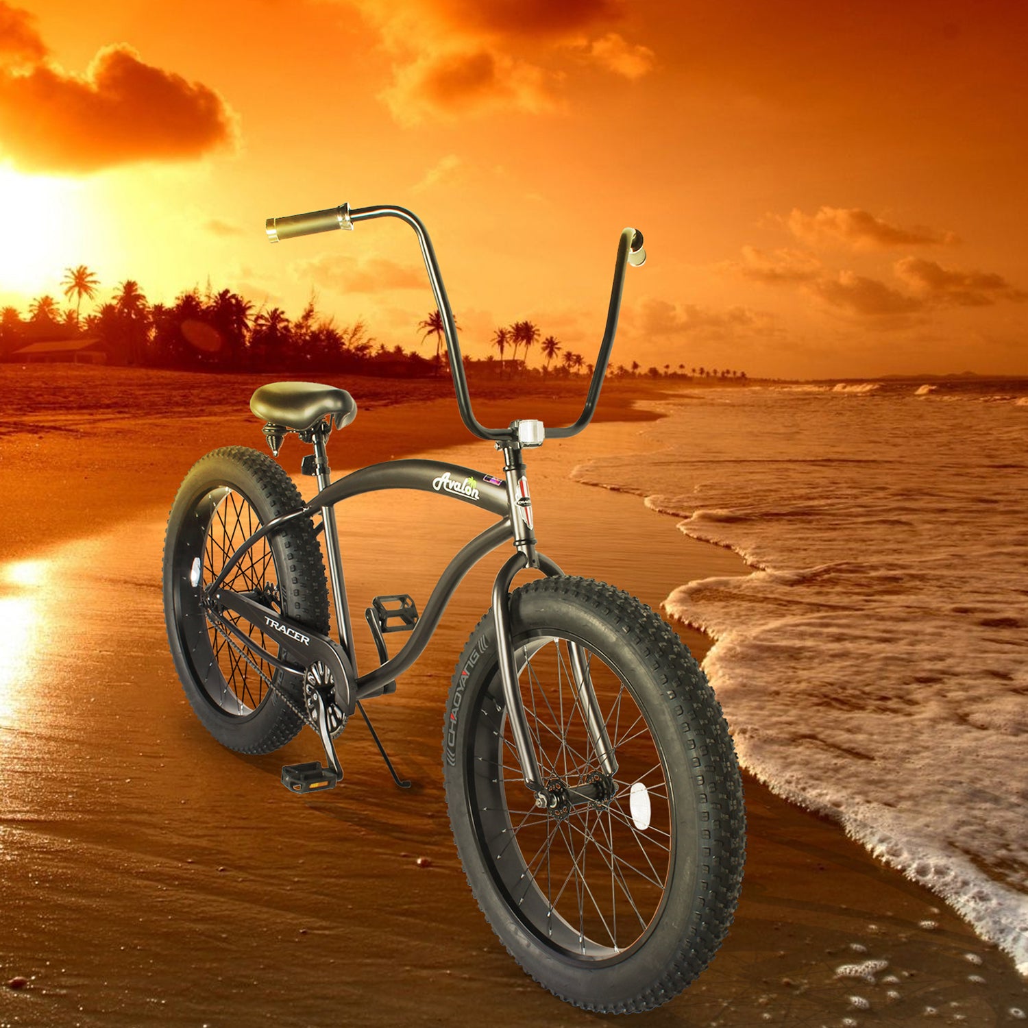 Tracer Avalon 26" Single Speed Chopper Cruiser with Fat Tires