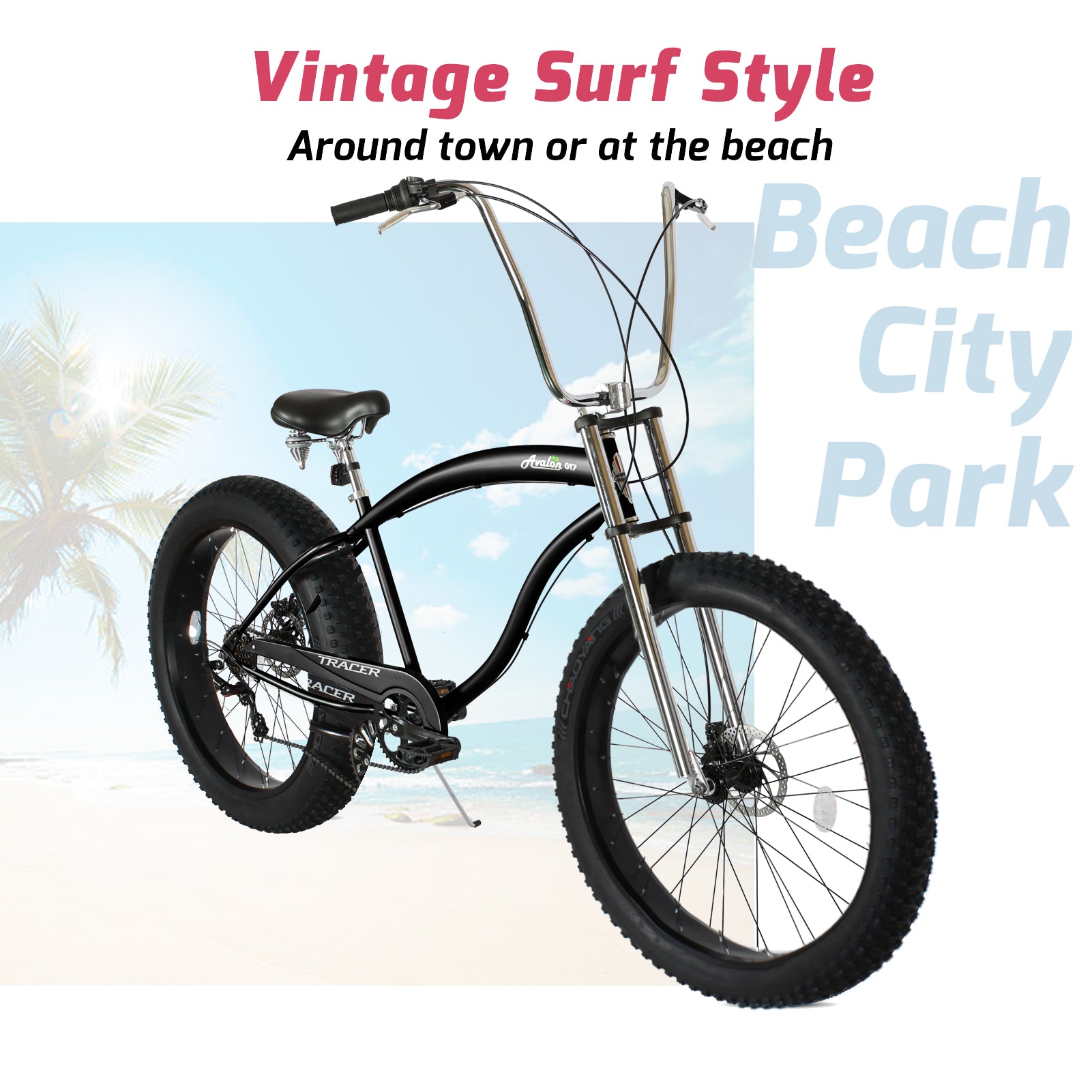 Tracer Avalon GT-7 26 inch 7-Speed Beach Cruiser Bicycle - Chico USA, Inc.