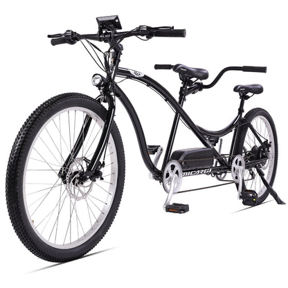 Micargi Aloha 26" Tandem Electric Beach Cruiser Bike – 500W