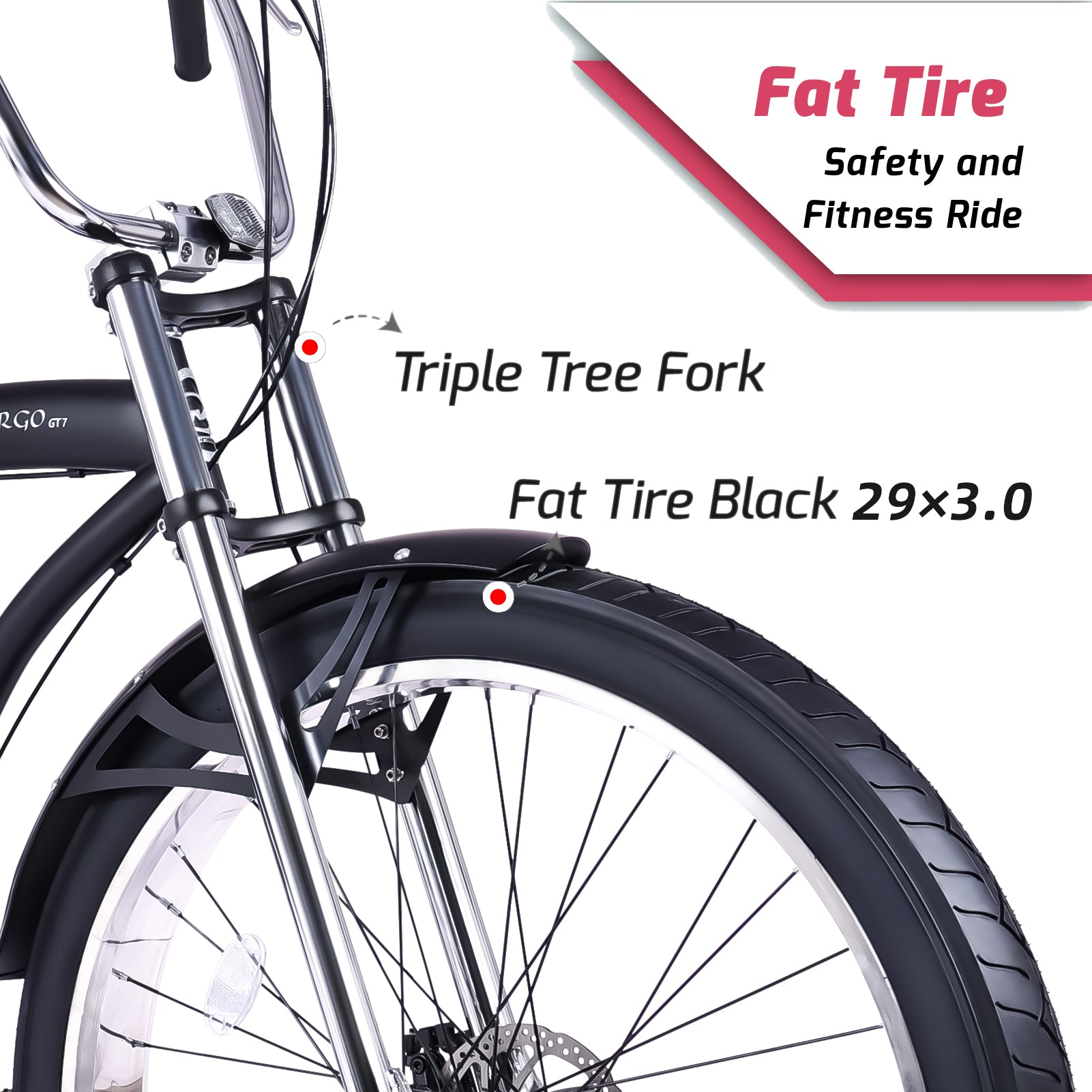 Micargi Largo GT7 29"  7-Speed Beach Cruiser Bike - Chico USA, Inc.