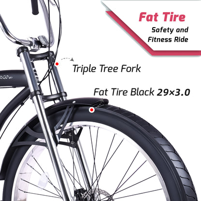 Micargi Largo GT7 29"  7-Speed Beach Cruiser Bike - Chico USA, Inc.