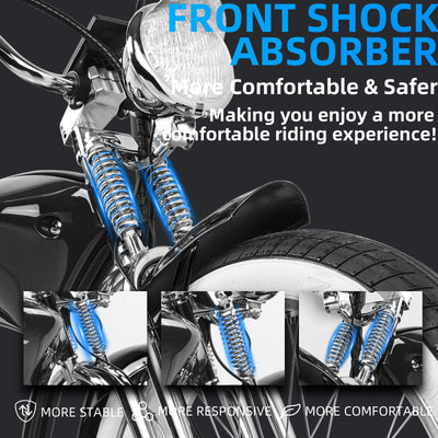Tracer Twenty5 DS 500W Chopper Cruiser E-Bike - Chico USA, Inc.