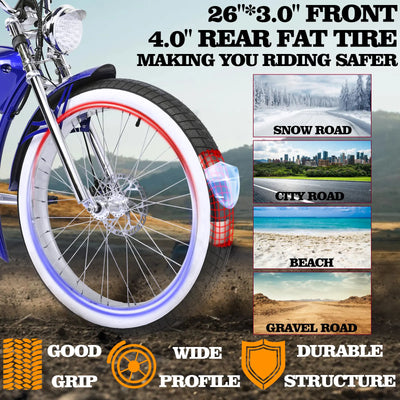 Tracer Twenty5 800W Chopper Styel Ebike - Chico USA, Inc.