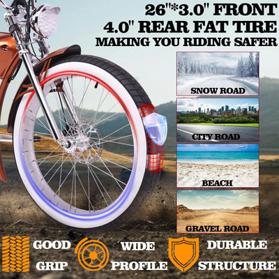 Tracer Twenty5 800W Chopper Styel Ebike - Chico USA, Inc.