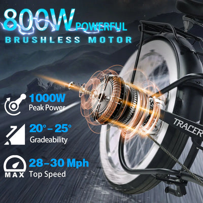 Tracer Twenty5 800W Chopper Styel Ebike - Chico USA, Inc.