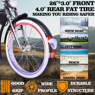 Tracer Twenty5 800W Chopper Styel Ebike - Chico USA, Inc.