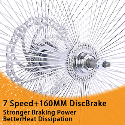 Chico WH-TH7529140D7-CP Bike Chrome Wheel Set for 29"*3" with 7-speed Disc Brake - Chico USA, Inc.