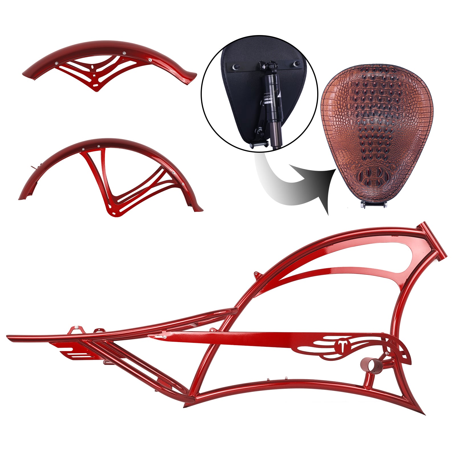 Chico FM-Scorpion pro dts 26" Stretch Chopper Cruiser Over Size Steel Frame - Chico USA, Inc.