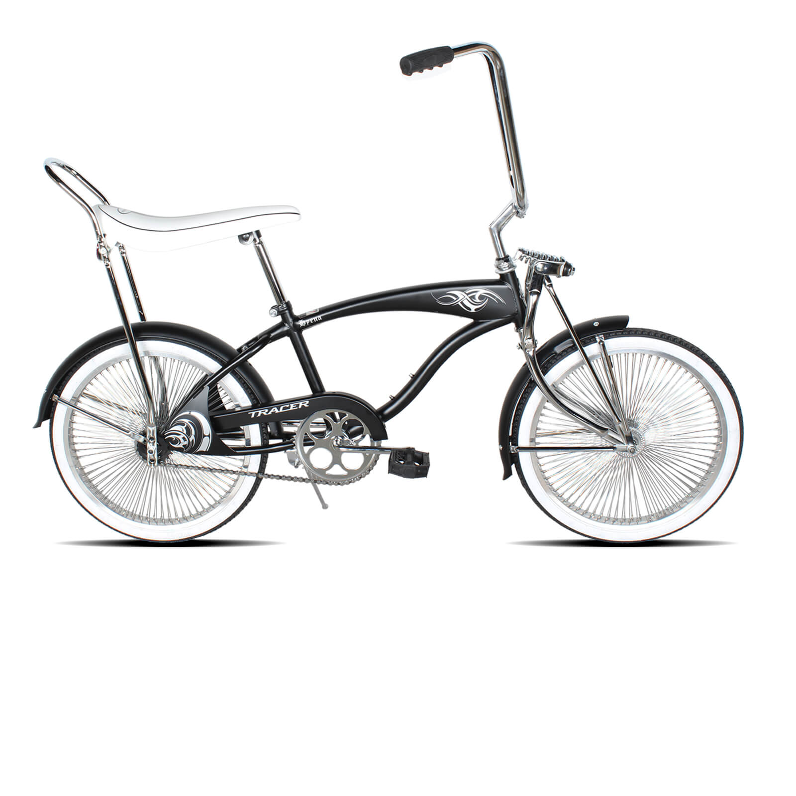 Tracer Hyena Classic Beach Lowrider Bike with 20" Wheels and Banana Seat, Single Speed - Chico USA, Inc.