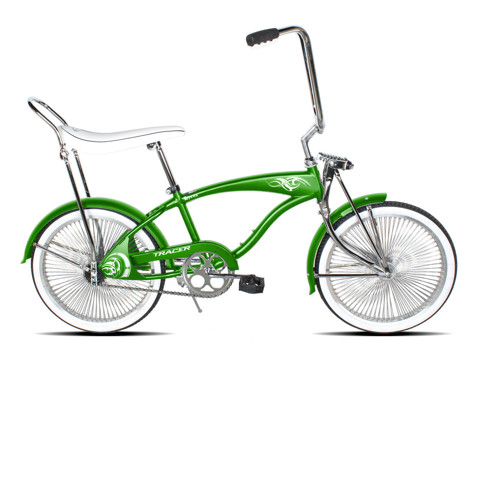 Tracer Hyena Classic Beach Lowrider Bike with 20" Wheels and Banana Seat, Single Speed - Chico USA, Inc.