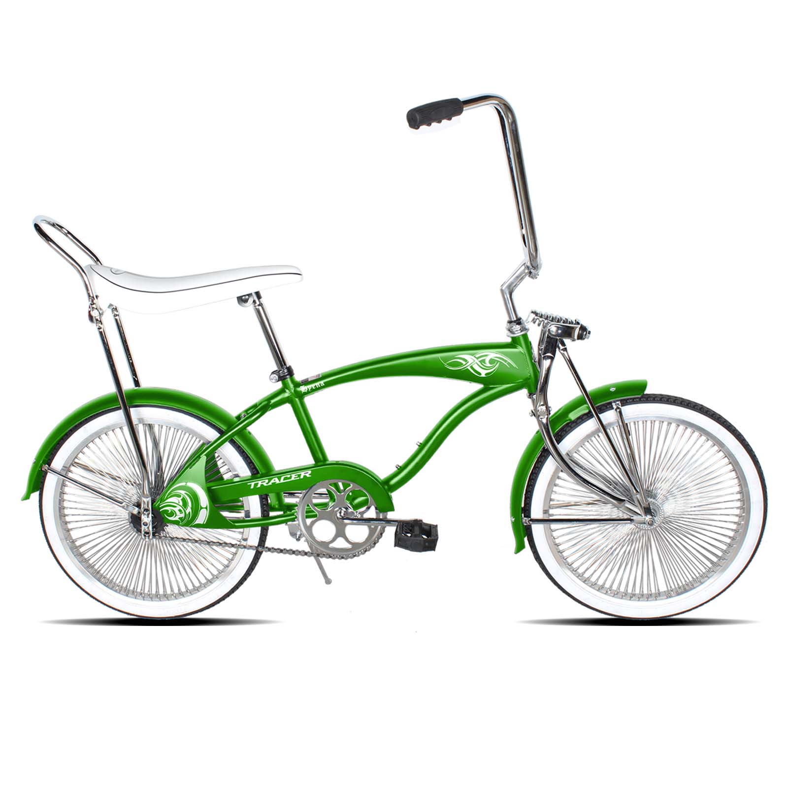 Tracer Hyena Classic Beach Lowrider Bike with 20" Wheels and Banana Seat, Single Speed - Chico USA, Inc.