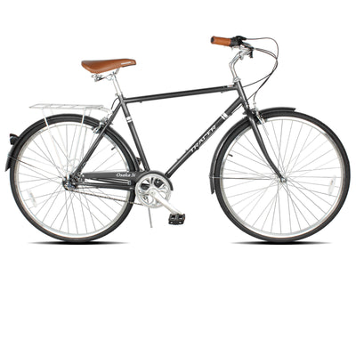 Tracer Osaka 700C Internal 3-Speed Hybrid City Bike for Men with Back Rack - Chico USA, Inc.