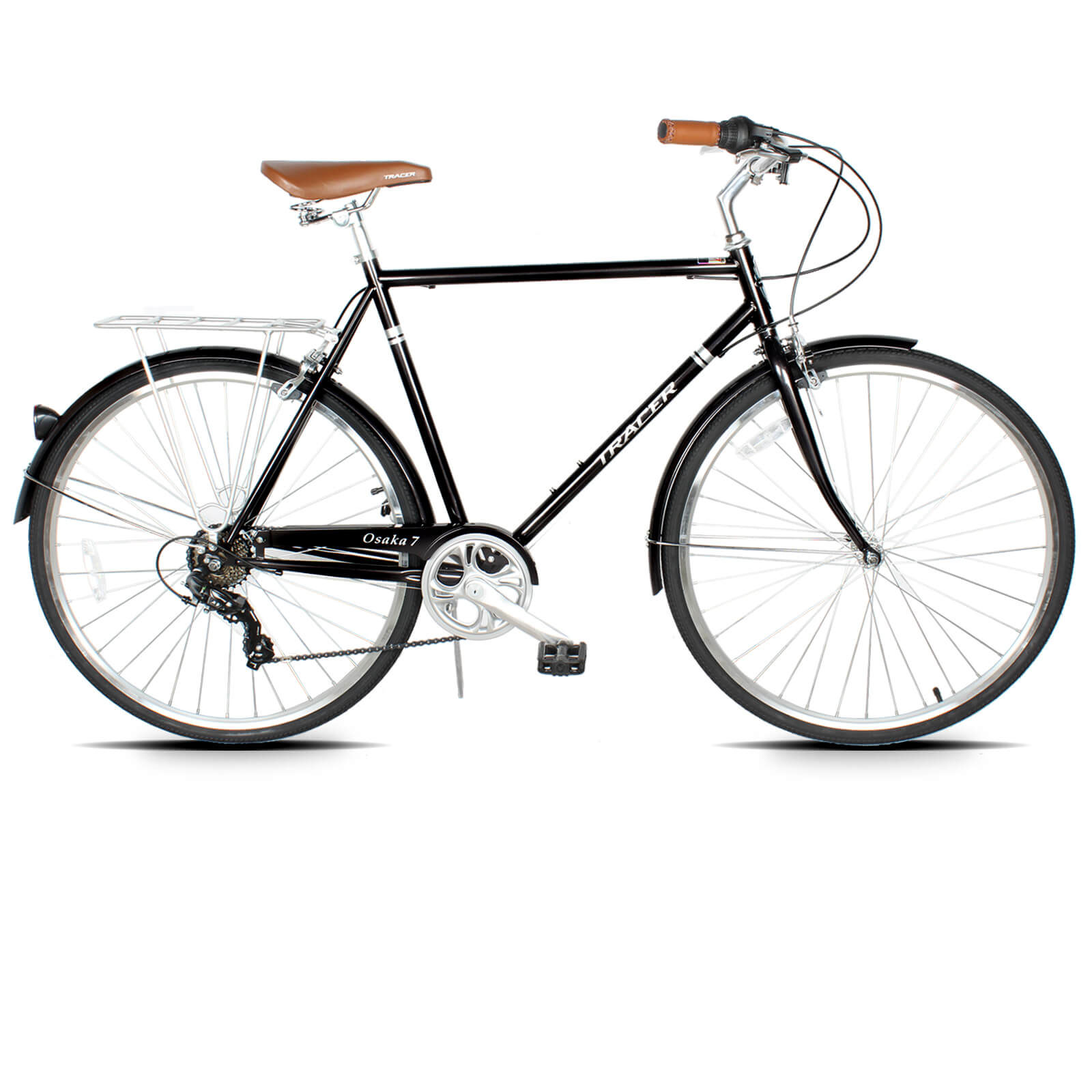 Tracer Osaka 700C 7 Speed Hybrid City Bike with Moon-Type Handlebar for Men - Chico USA, Inc.