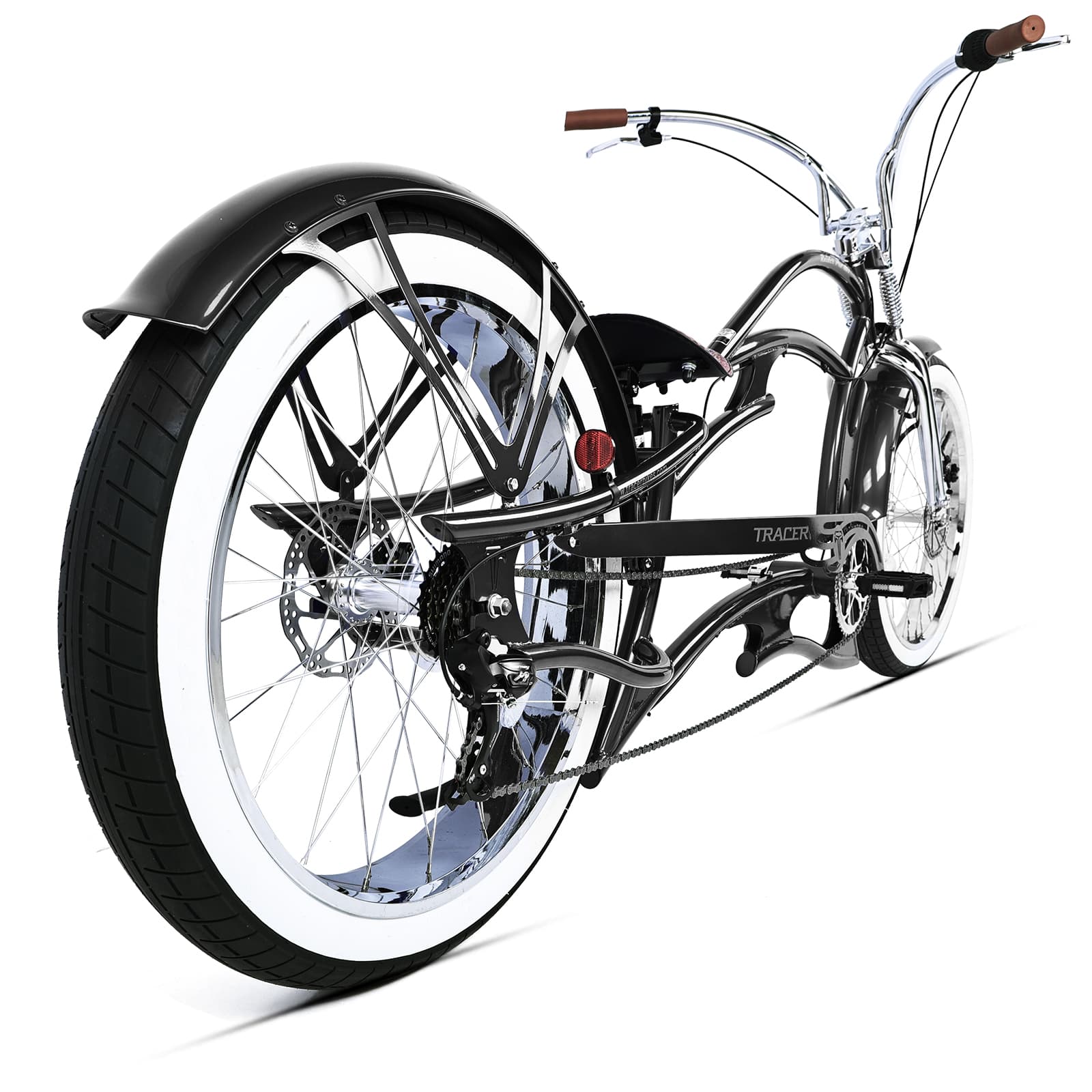 Tracer Raider Pro DS 26" 7-Speed Chopper Style Stretch Cruiser Bike - Chico USA, Inc.