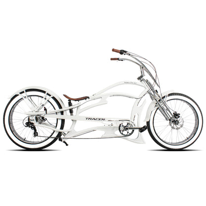 Tracer Raider Pro DS 26" 7-Speed Chopper Style Stretch Cruiser Bike - Chico USA, Inc.