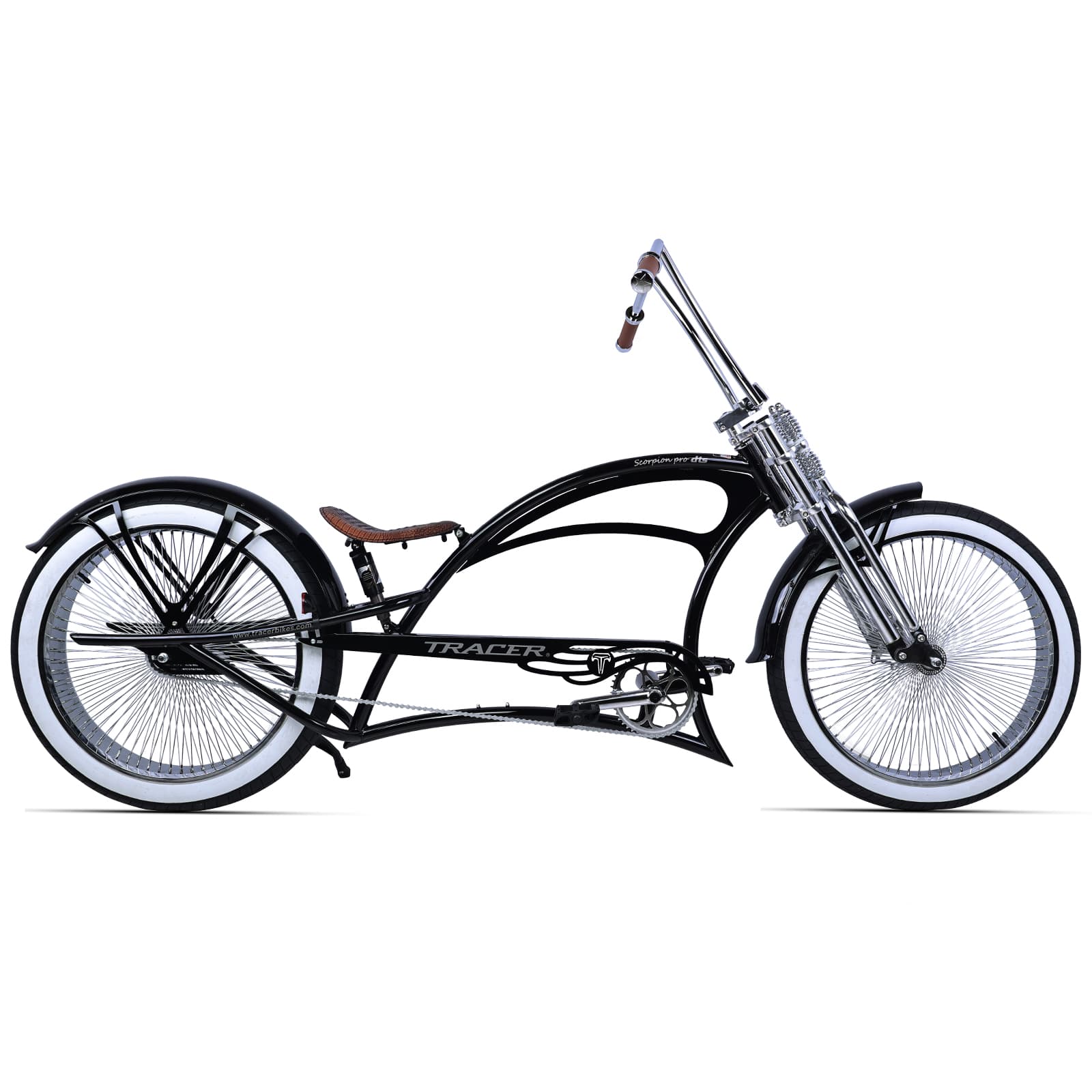 Tracer Scorpion Pro DTS  26" Chopper-Style Stretch Cruiser Bike - Chico USA, Inc.