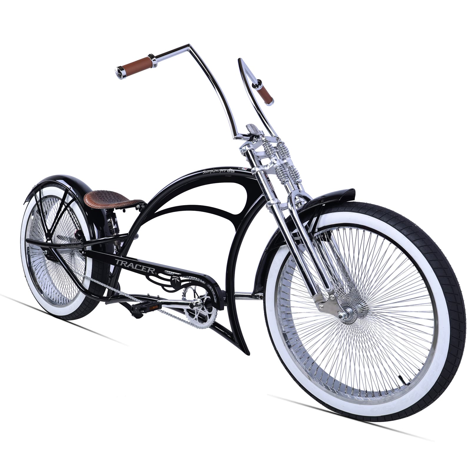 Tracer Scorpion Pro DTS  26" Chopper-Style Stretch Cruiser Bike - Chico USA, Inc.