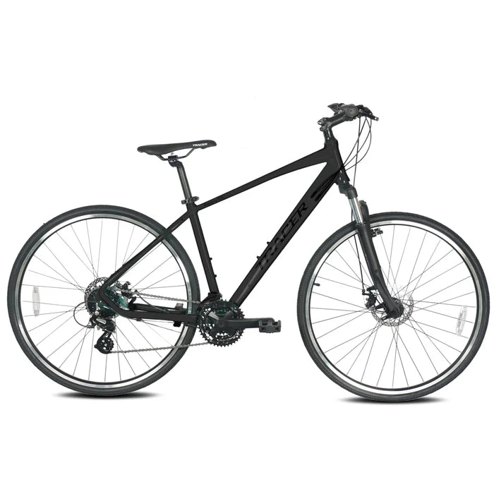 Tracer Bravery DX 700c 24 Speed Hybrid Aluminum Road Bike Large Matte Black