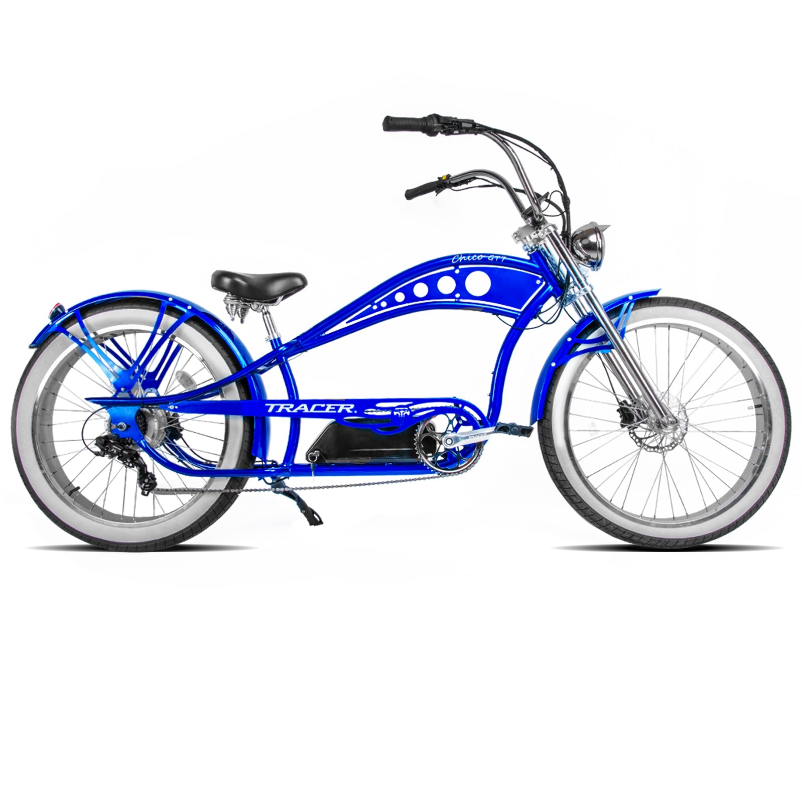 Tracer Bike Chico GT7 750W Stretch Cruiser E-Bike – 80 Mile Range