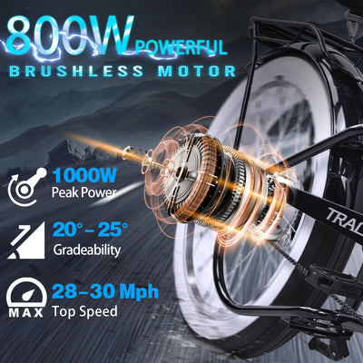 Tracer Twenty5 800W Chopper Styel Ebike - Chico USA, Inc.
