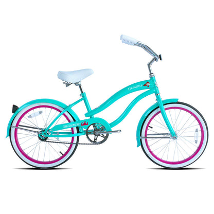 Micargi Famous 20" Beach Cruiser Bike for Kids, Single Speed, Hi-Ten Steel Frame - Chico USA, Inc.