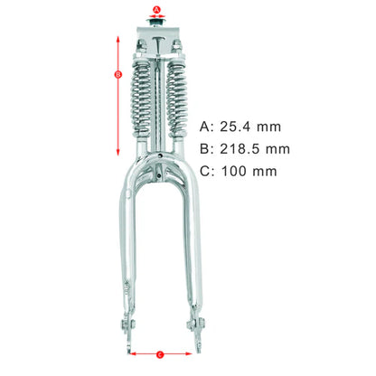 Tracer Bikes | Tracer FK-DS20218100D 20'' Classic Dual Spring Fork for Disc Brake, 3.0 Fat Tires, 25.4mm Steerer |  Chico USA, Inc. 