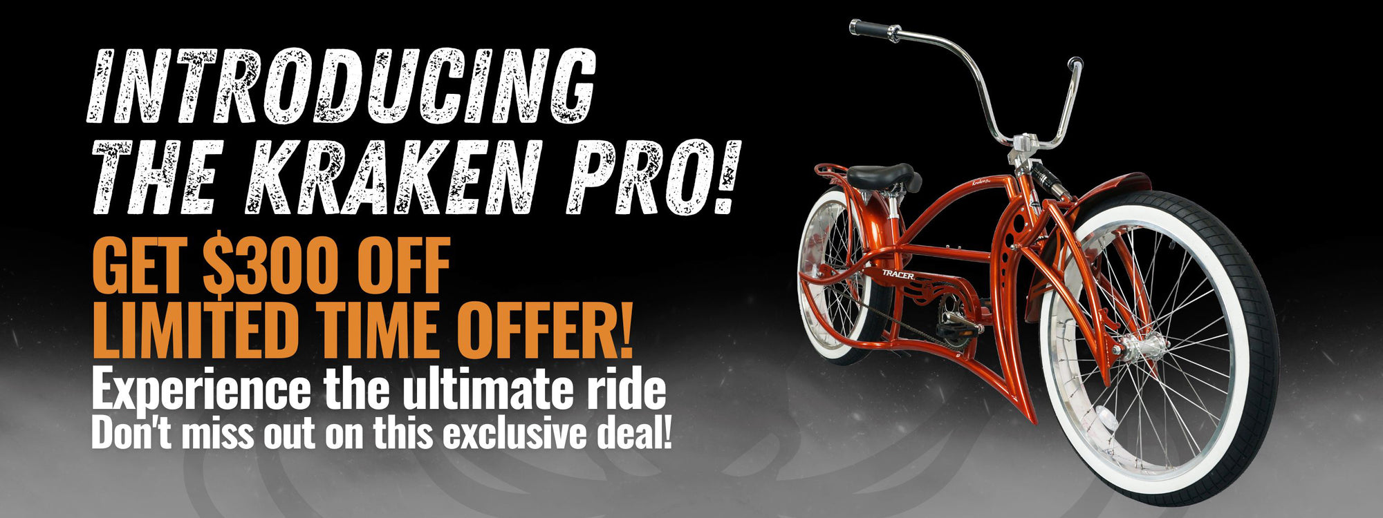 Introducing the Kraken Pro! Orange Stretch Cruiser Bike with $300 Off Limited Time Offer | Chico Bikes