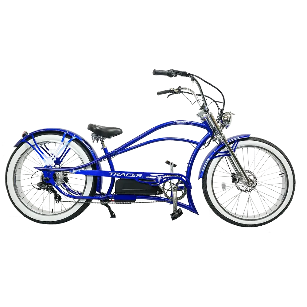 Tracer Bikes | Legend GT7 1000W Electric Cruiser Bike – 1000W Motor, Fat Tires, 80 Miles Range, Chopper Style |  Chico USA, Inc. 