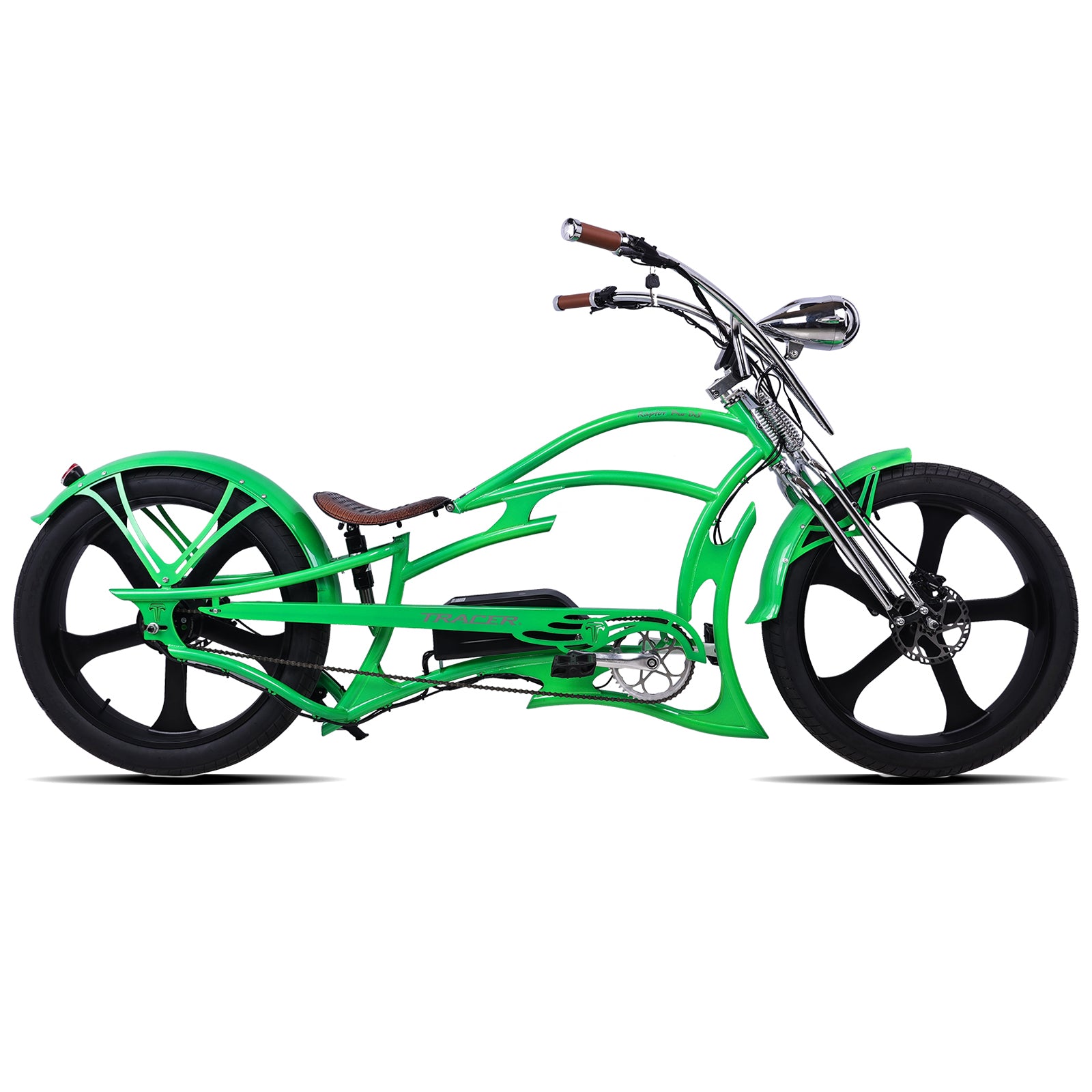 Tracer Raptor Pro DS 800W Chopper Style Stretch Cruiser Bike