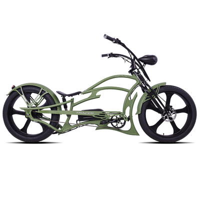 Tracer Raptor Pro DS 800W Chopper Style Stretch Cruiser Bike - Chico USA, Inc.
