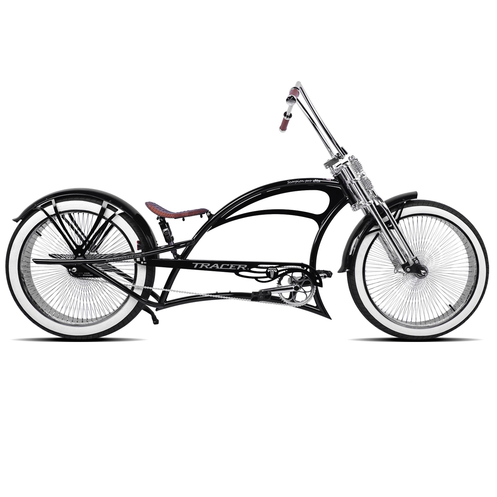 Tracer Scorpion Pro DTS  26" Chopper-Style Stretch Cruiser Bike - Chico USA, Inc.