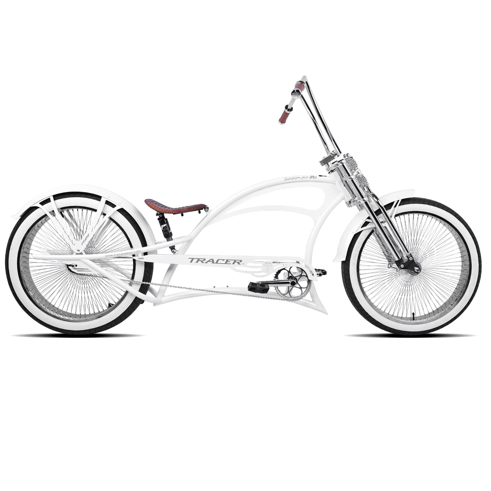 Tracer Scorpion Pro DTS  26" Chopper-Style Stretch Cruiser Bike - Chico USA, Inc.