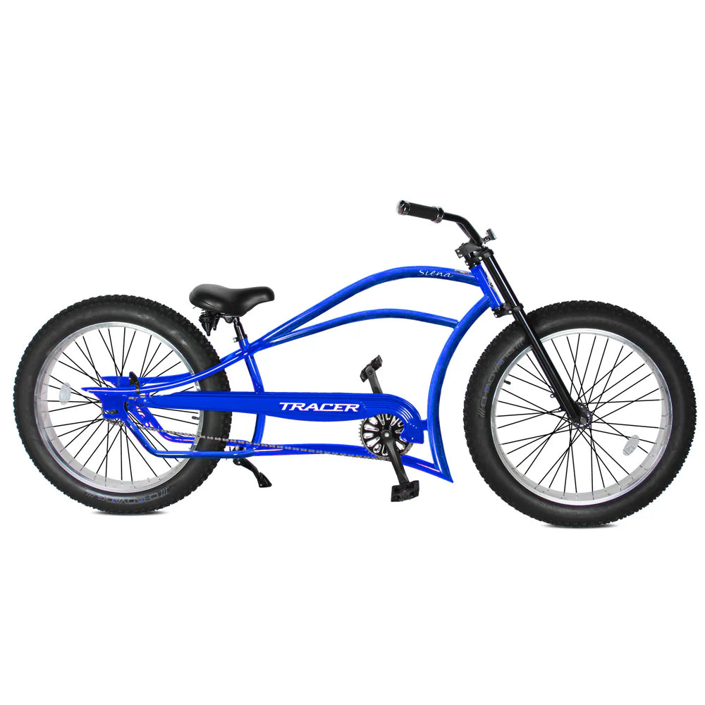 Tracer Siena 26" Chopper Stretch Cruiser Bike, 1-Speed/7-Speed, Various Colors - Chico USA, Inc.
