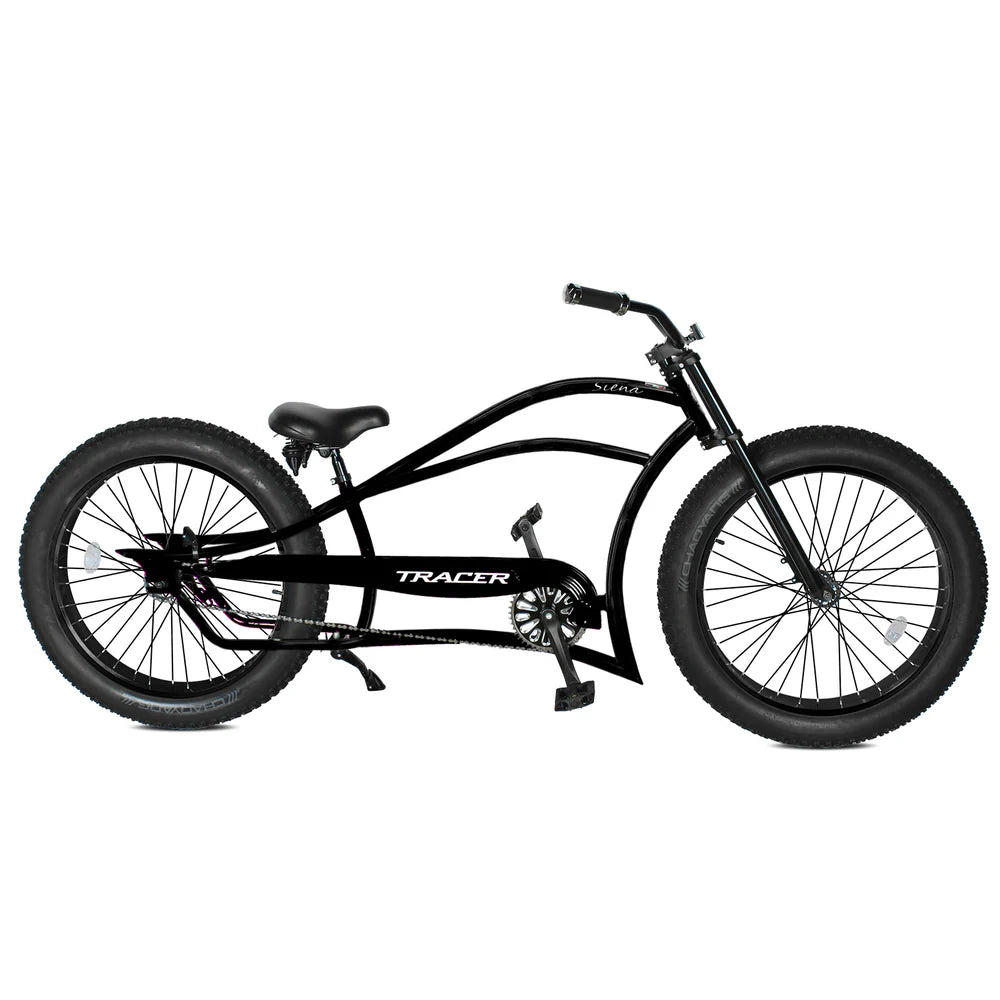 Tracer Siena 26" Chopper Stretch Cruiser Bike, 1-Speed/7-Speed, Various Colors - Chico USA, Inc.