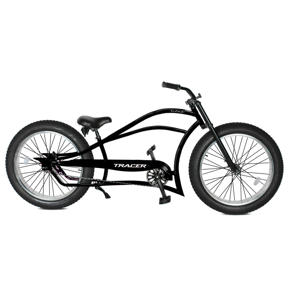 Tracer Siena 26" Chopper Stretch Cruiser Bike, 1-Speed/7-Speed, Various Colors - Chico USA, Inc.
